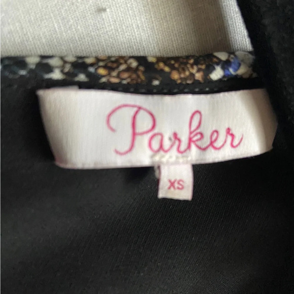 Parker Silk Tiered Blue Gladis Snakeskin Print Mini Dress Size XS - Picture 10 of 16